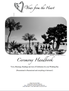 Vows From The Heart Ceremony Handbook Arizona Wedding Officiant | Lake Havasu Wedding Officiant | Bullhead City Wedding Officiant | (602) 345-0008 | www.vowsfromtheheartaz.com